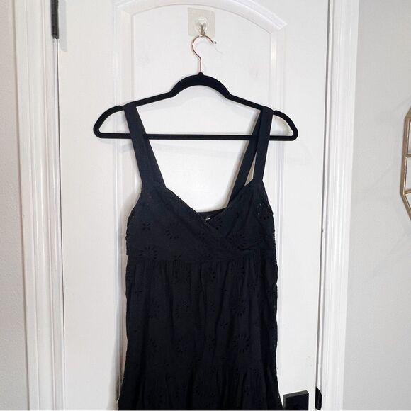ZARA OPENWORK EMBROIDERED DRESS BLACK | 5107/301 Size S - Picture 8 of 12